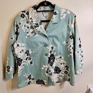 Vintage Gotcha Covered USA Floral Lightweight Blazer Size XL Stylish Jac…